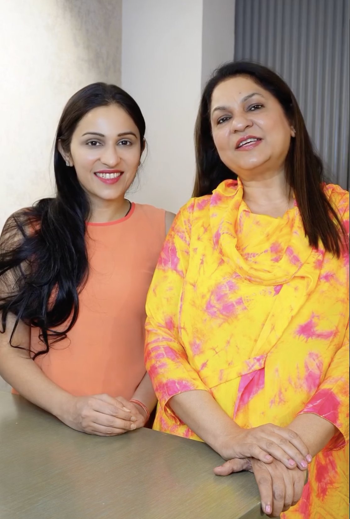 Mom and Nidhi, candid